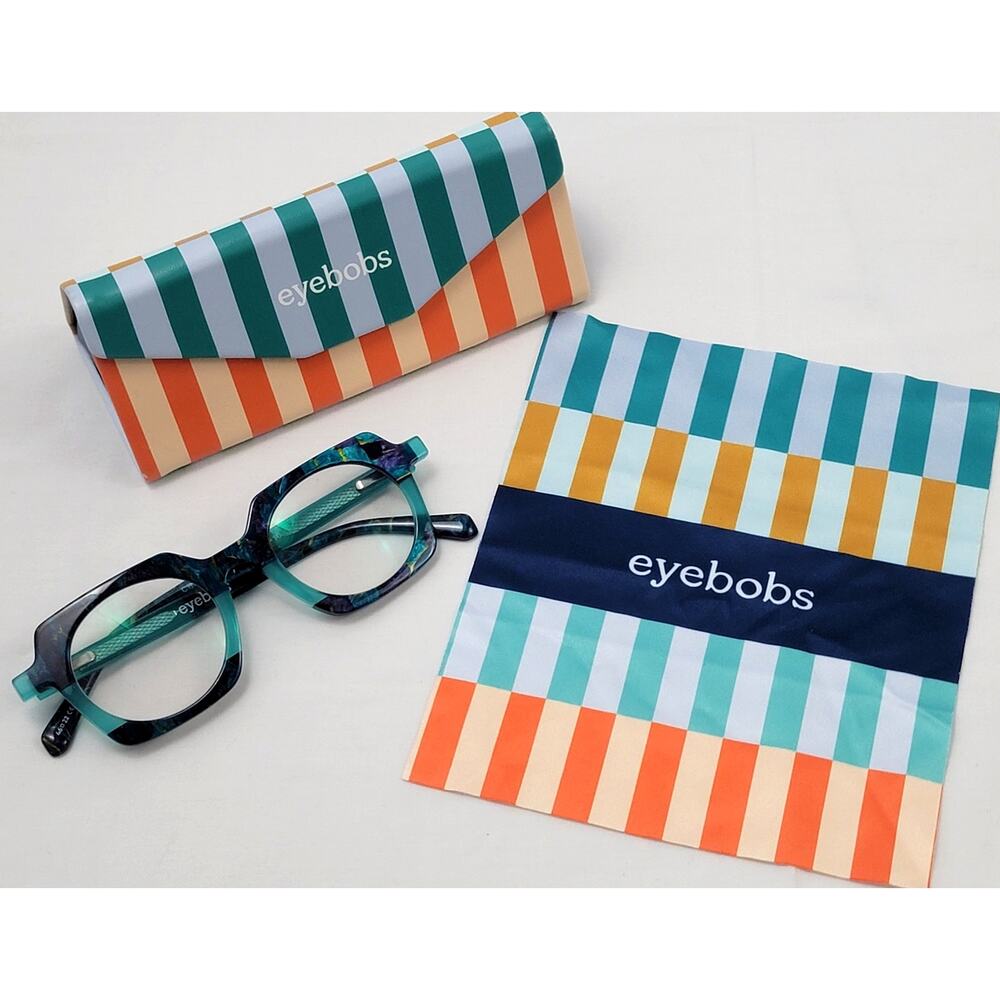Eyebobs Chutzpah’d Wide Glasses Blue Green Tortoise Frames